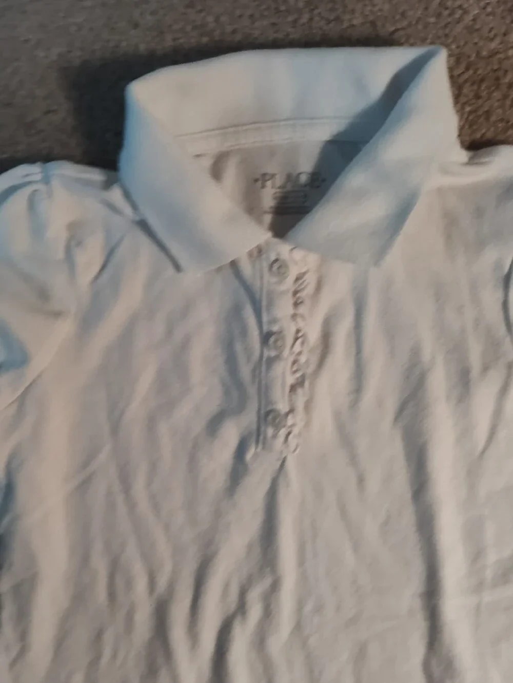The Children's Place White Ruffle-Trim Polo Top